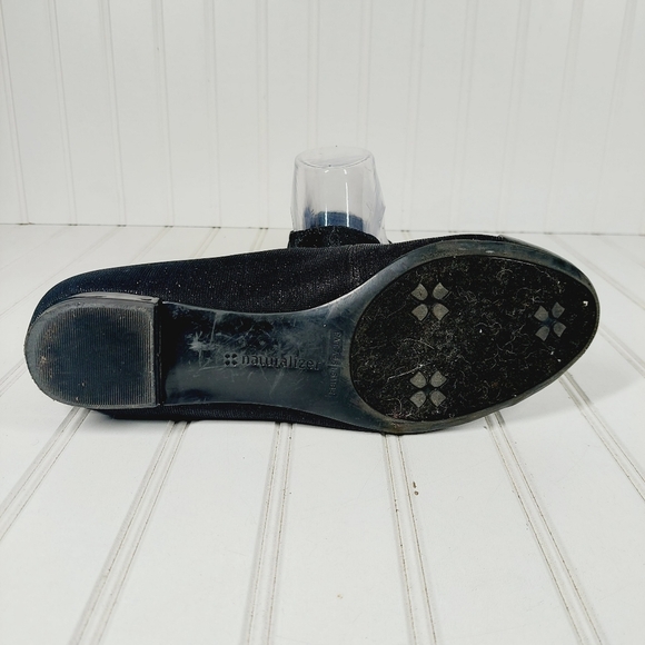 NATURALIZER N5 Comfort "Applause" Black Patent Cap Toe Glitter Sides Flats E557 - Picture 12 of 14